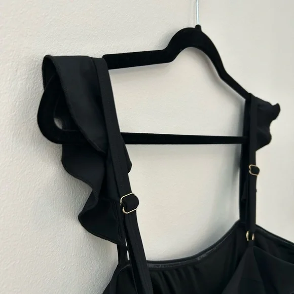 Summersalt Black One-Piece Swimsuit with Flutter Straps, Size 16 - Picture 3 of 5